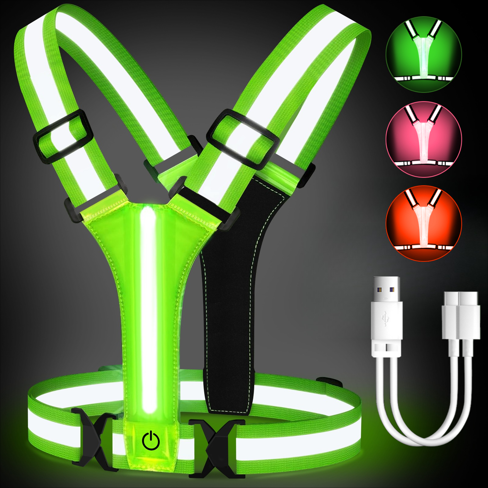 Reflective Running Gear Vest - Outdoor Night Walking Safety Vests Highlight