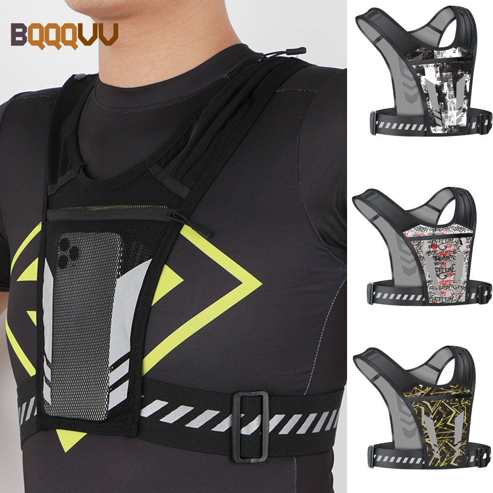 Running Gear Night - Reflective Running Vest with Phone Holder