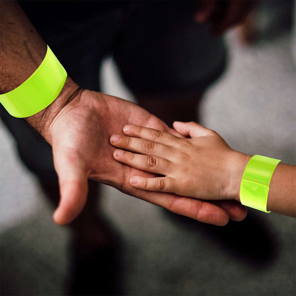 Running Gear Night - 12Pcs Reflective Slap Bracelets High Visibility