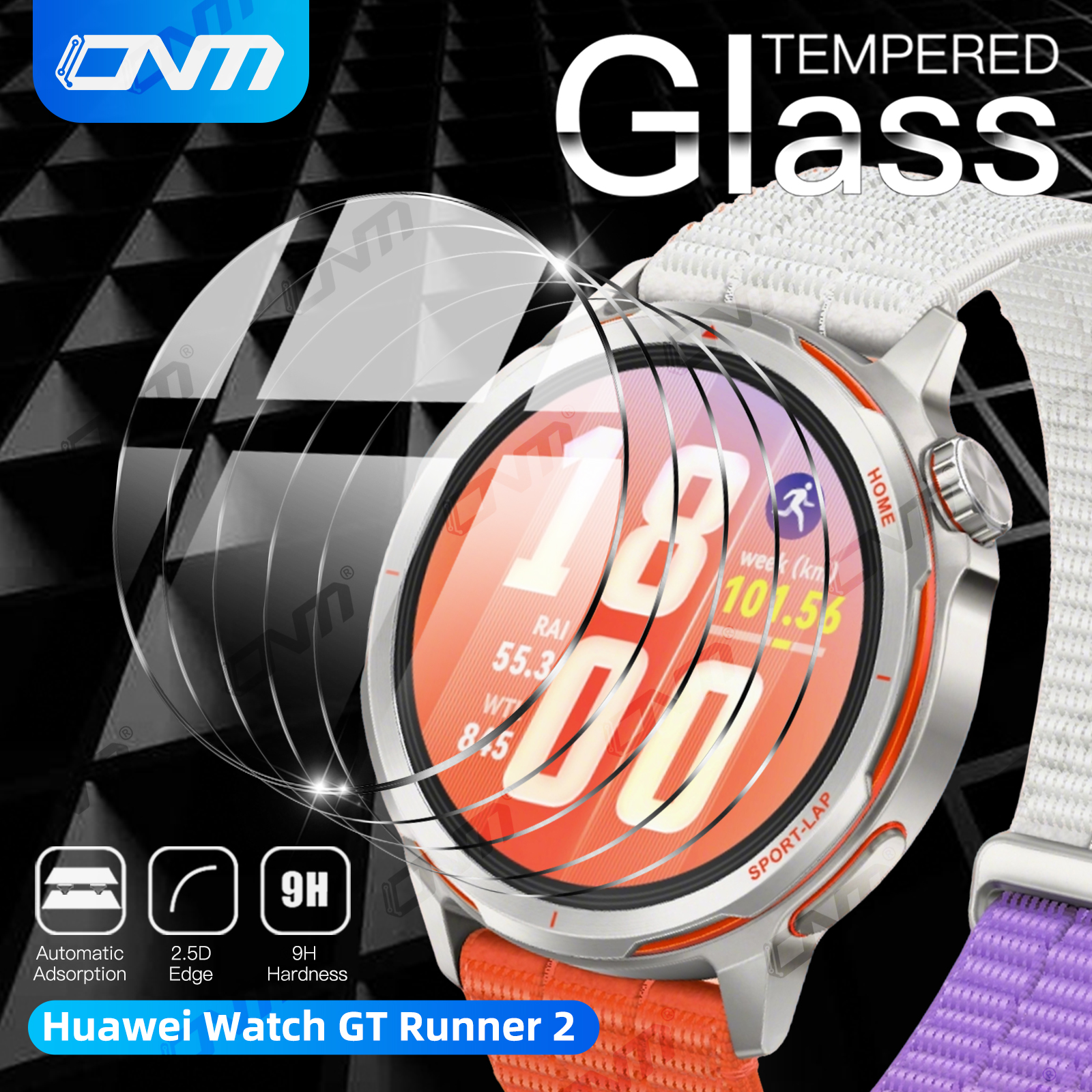 Runners Gear - 9H Tempered Glass For Huawei Watch