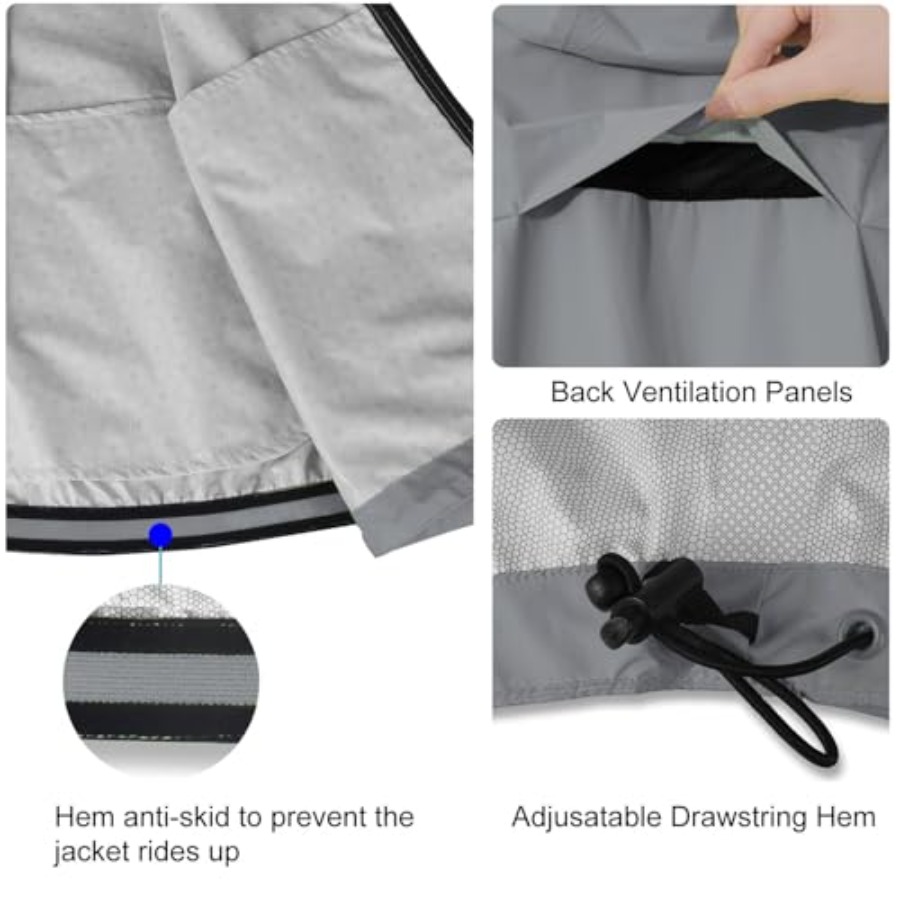 Men's Rain Jacket Waterproof W - Running Gear In Rain ulasan dan harga