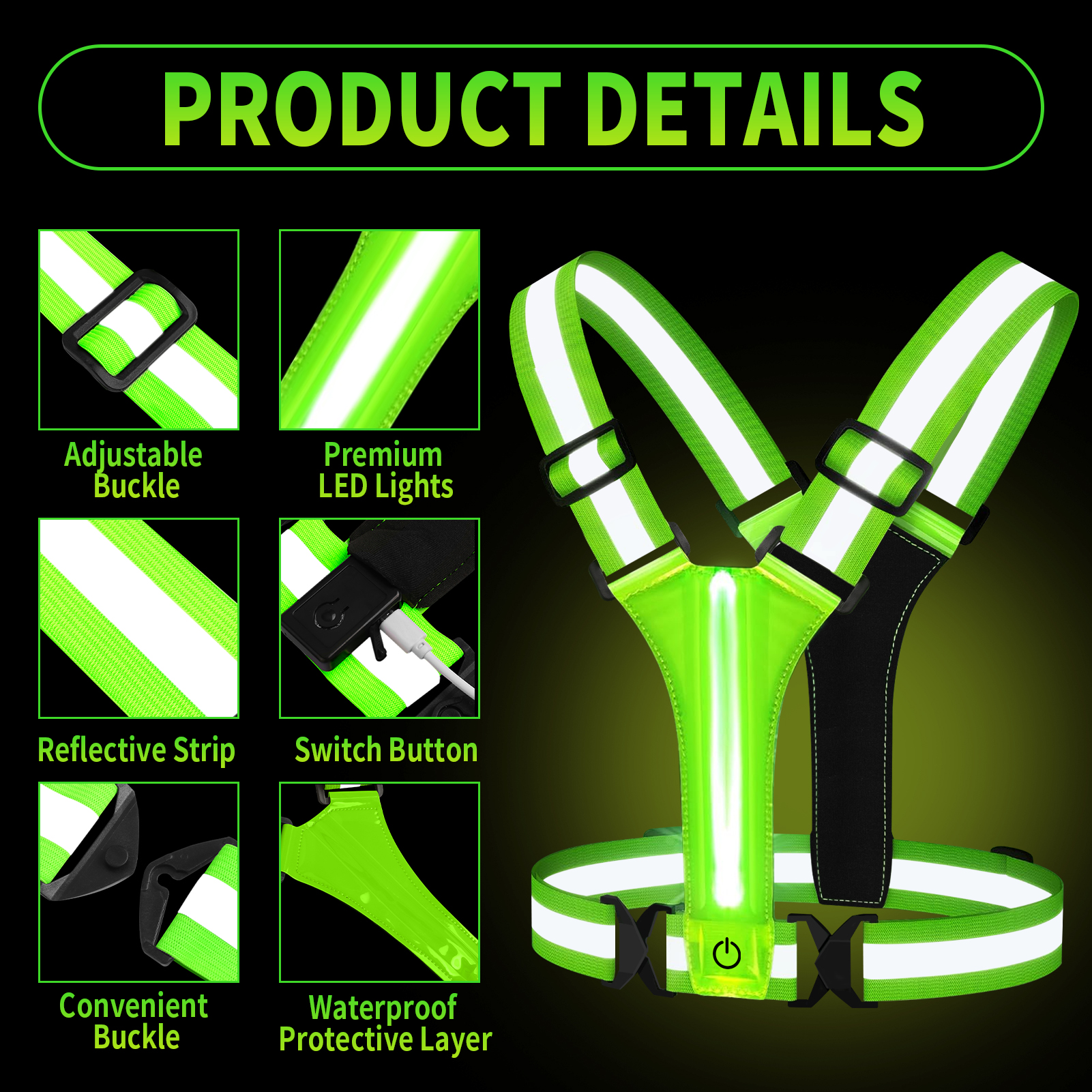 Outdoor Night Walking Safety V - Reflective Running Gear Vest ulasan dan harga