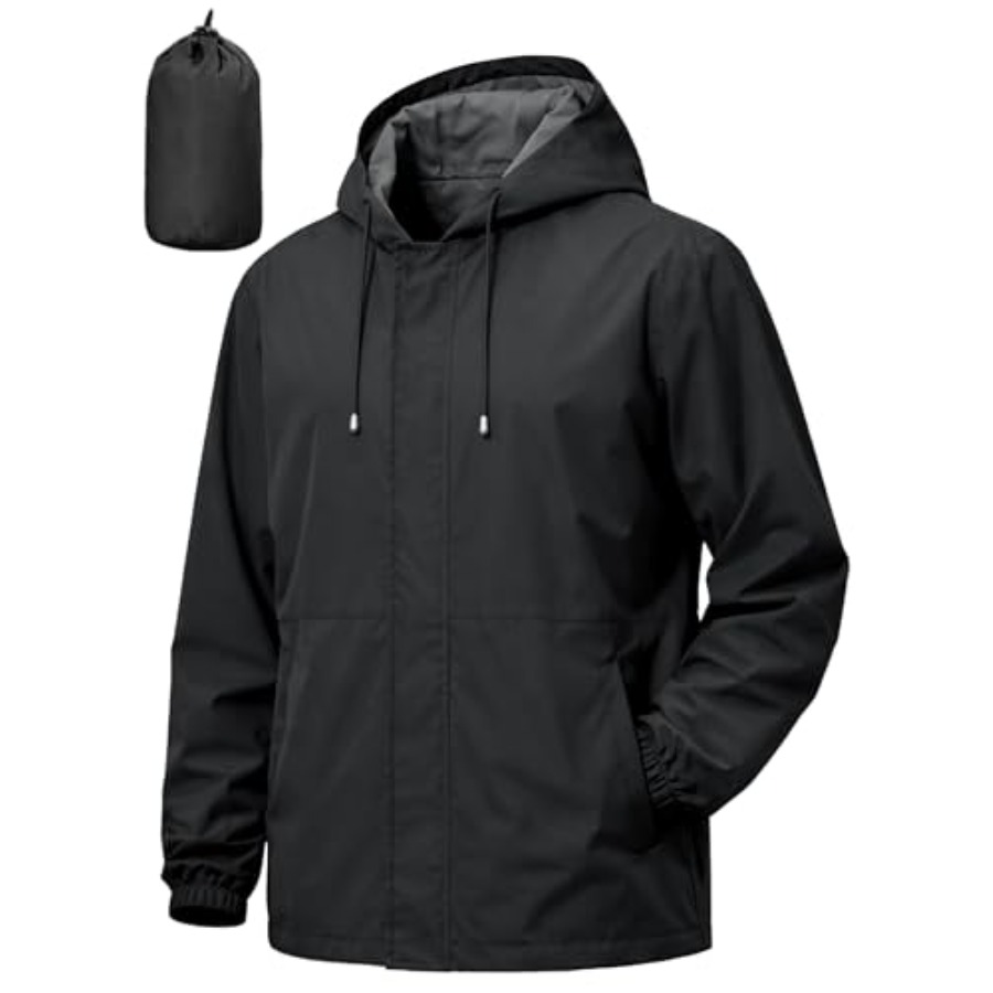 UIQUR Men's Rain Jacket Waterp - Running Gear In Rain ulasan dan harga
