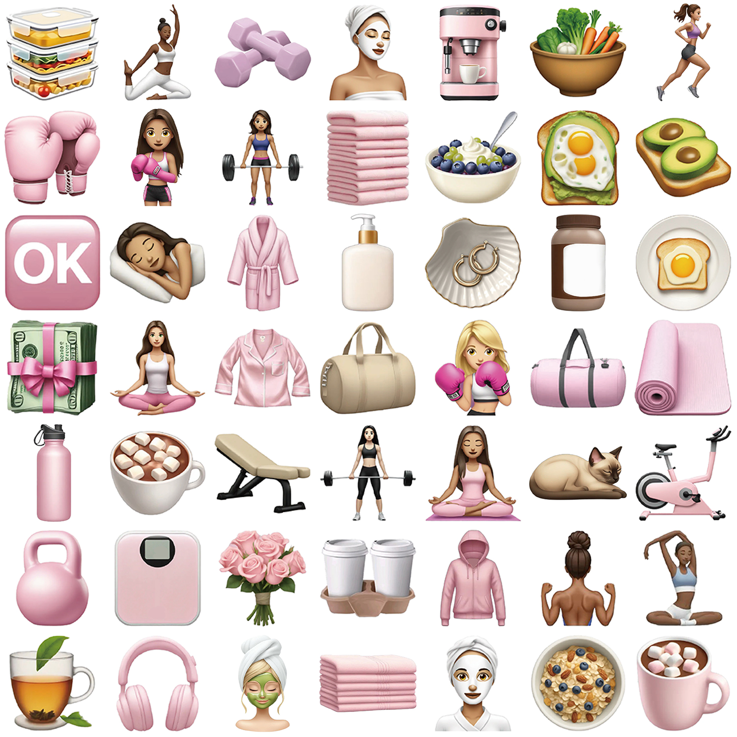 50PCS Cool GYM Girl Stickers S - Blister Plaster Sport ulasan dan harga