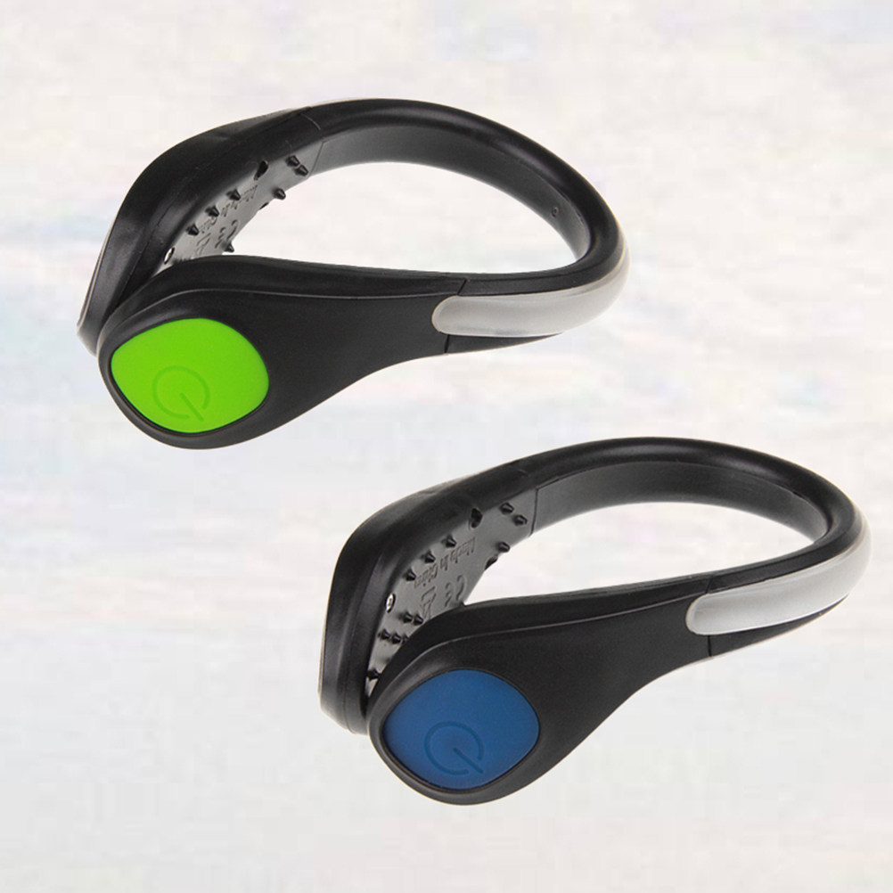 2Pcs LED Shoe Clip Lights Nigh - Running Gear Green ulasan dan harga