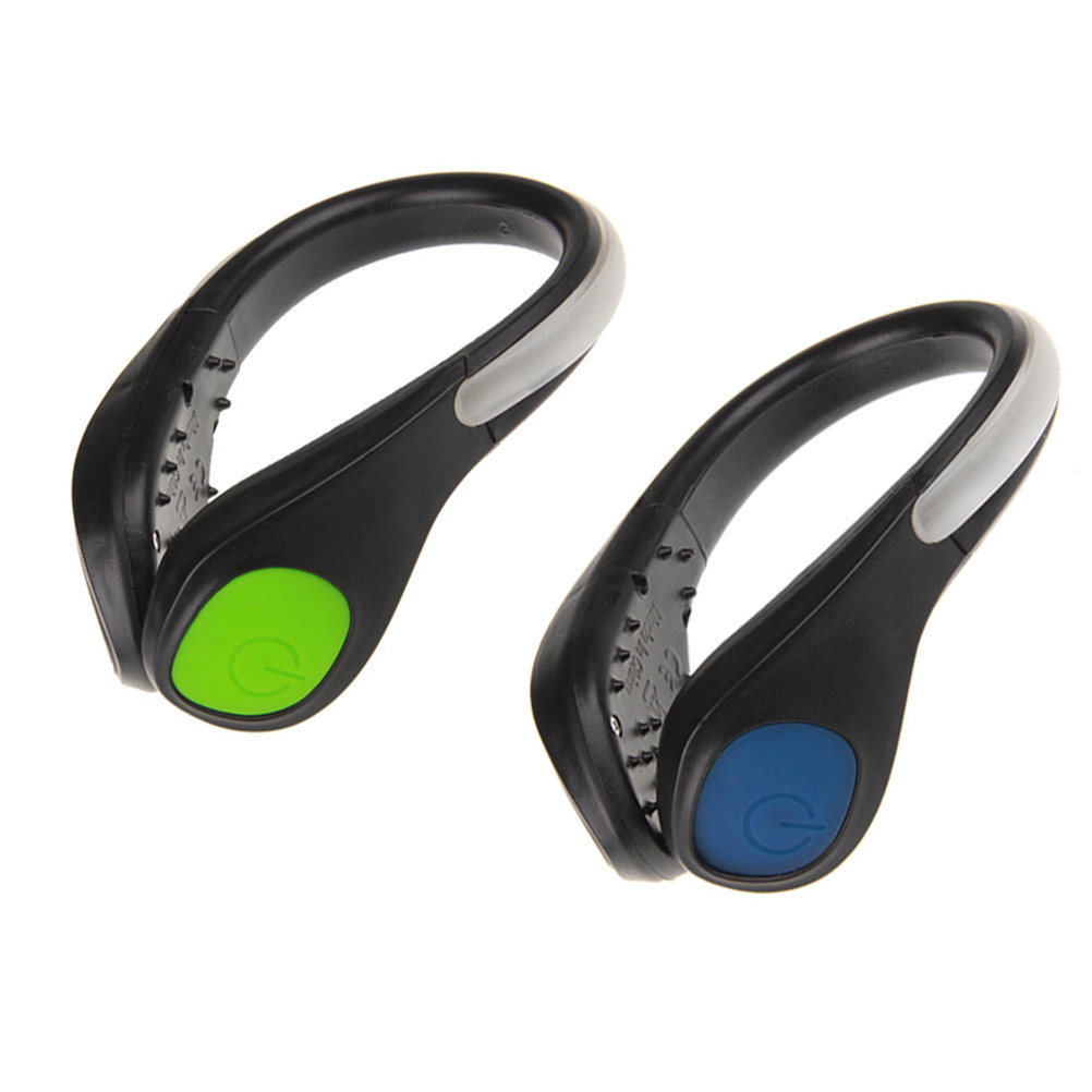 2Pcs LED Shoe Clip Lights Nigh - Running Gear Green ulasan dan harga