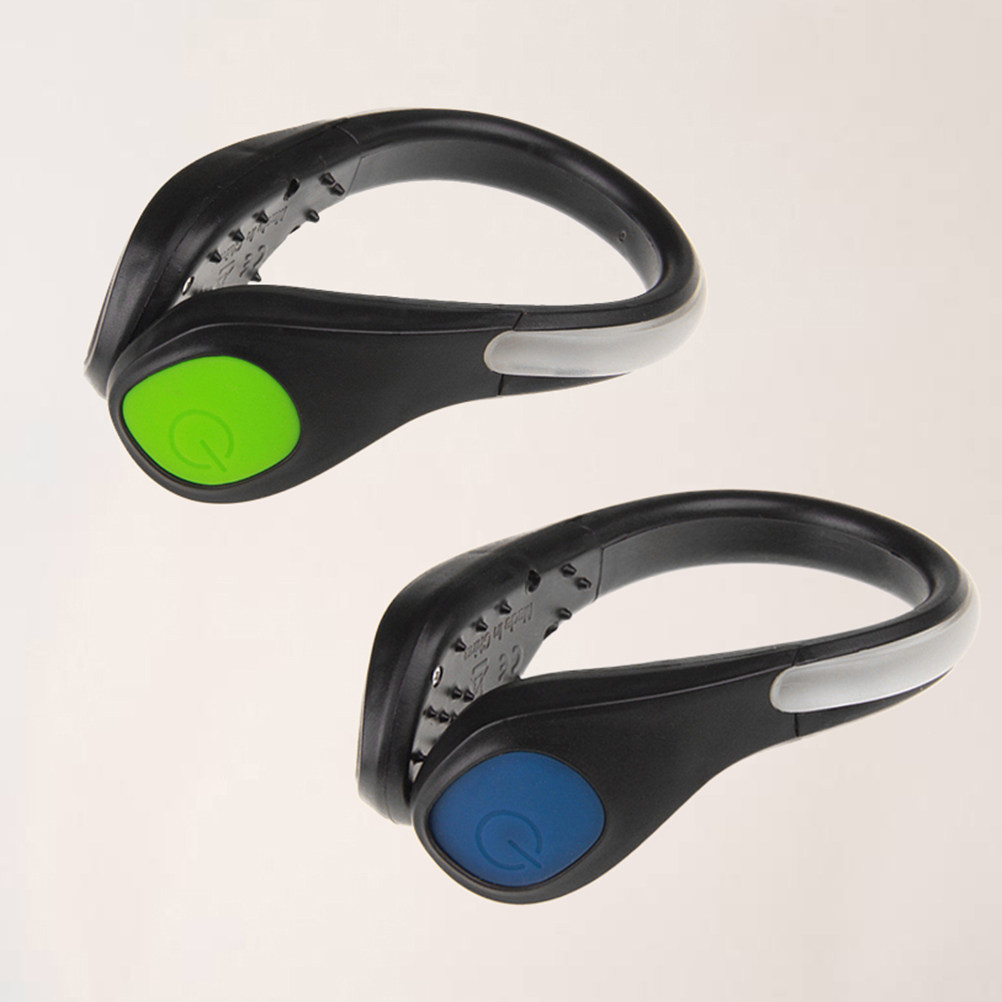 2Pcs LED Shoe Clip Lights Nigh - Running Gear Green ulasan dan harga