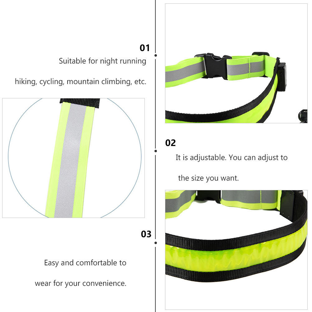 LED Rechargeable Reflective Be - Running Gear Green ulasan dan harga