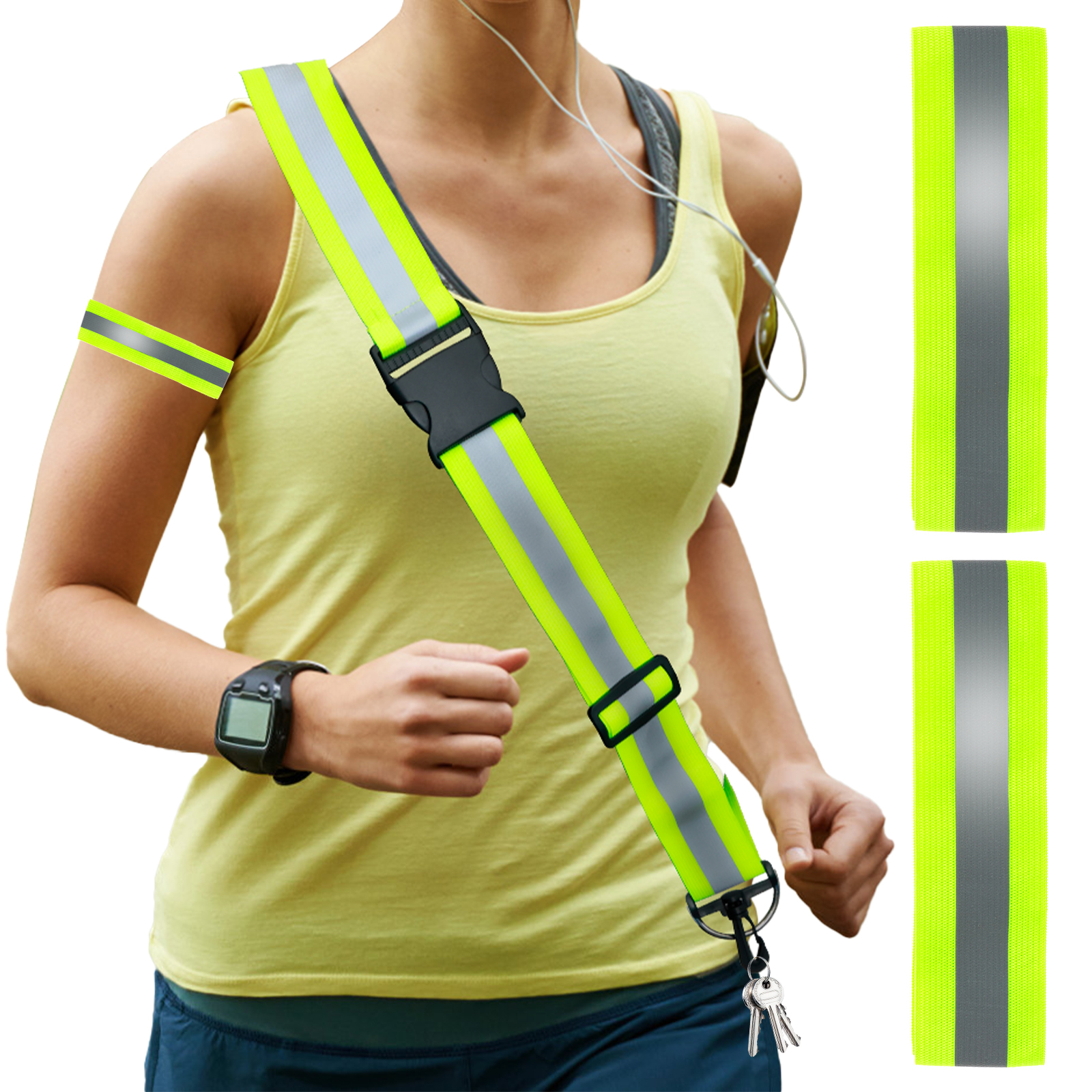 3pcs Reflective Sash for Walki - Running Gear Night ulasan dan harga