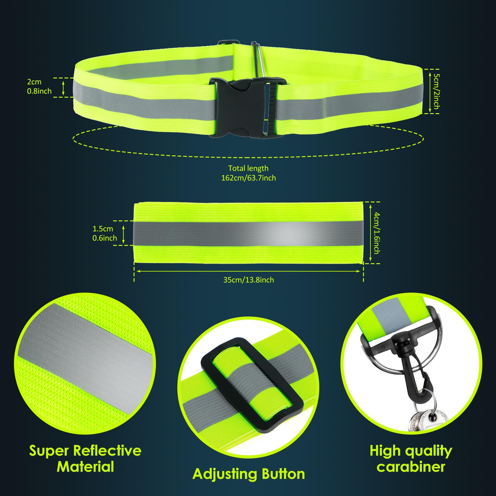 3pcs Reflective Sash for Walki - Running Gear Night ulasan dan harga