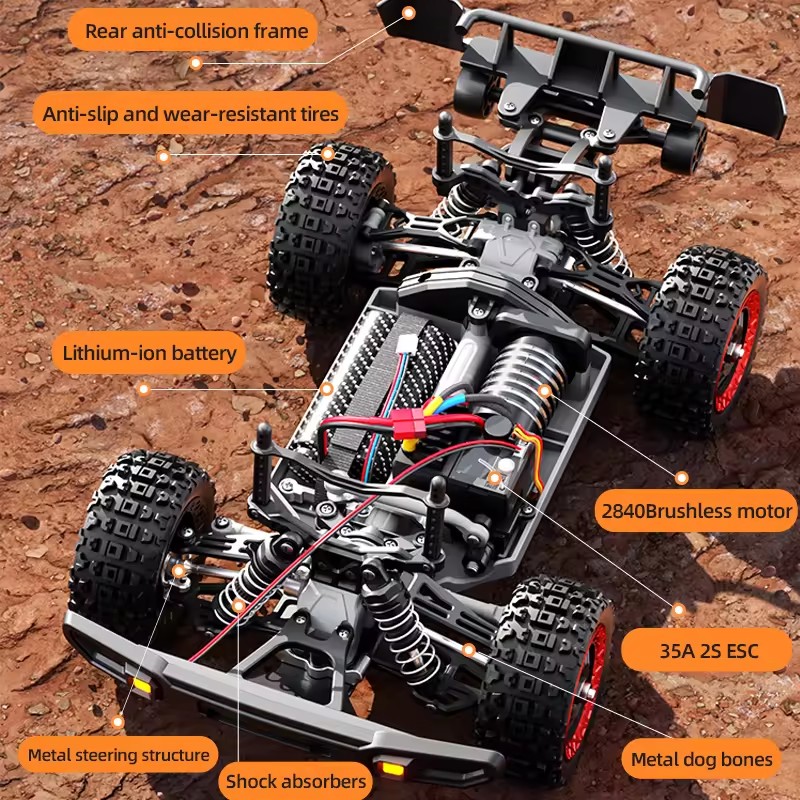 80KM/H Brushless RC Racing Car - Running Gear Car ulasan dan harga