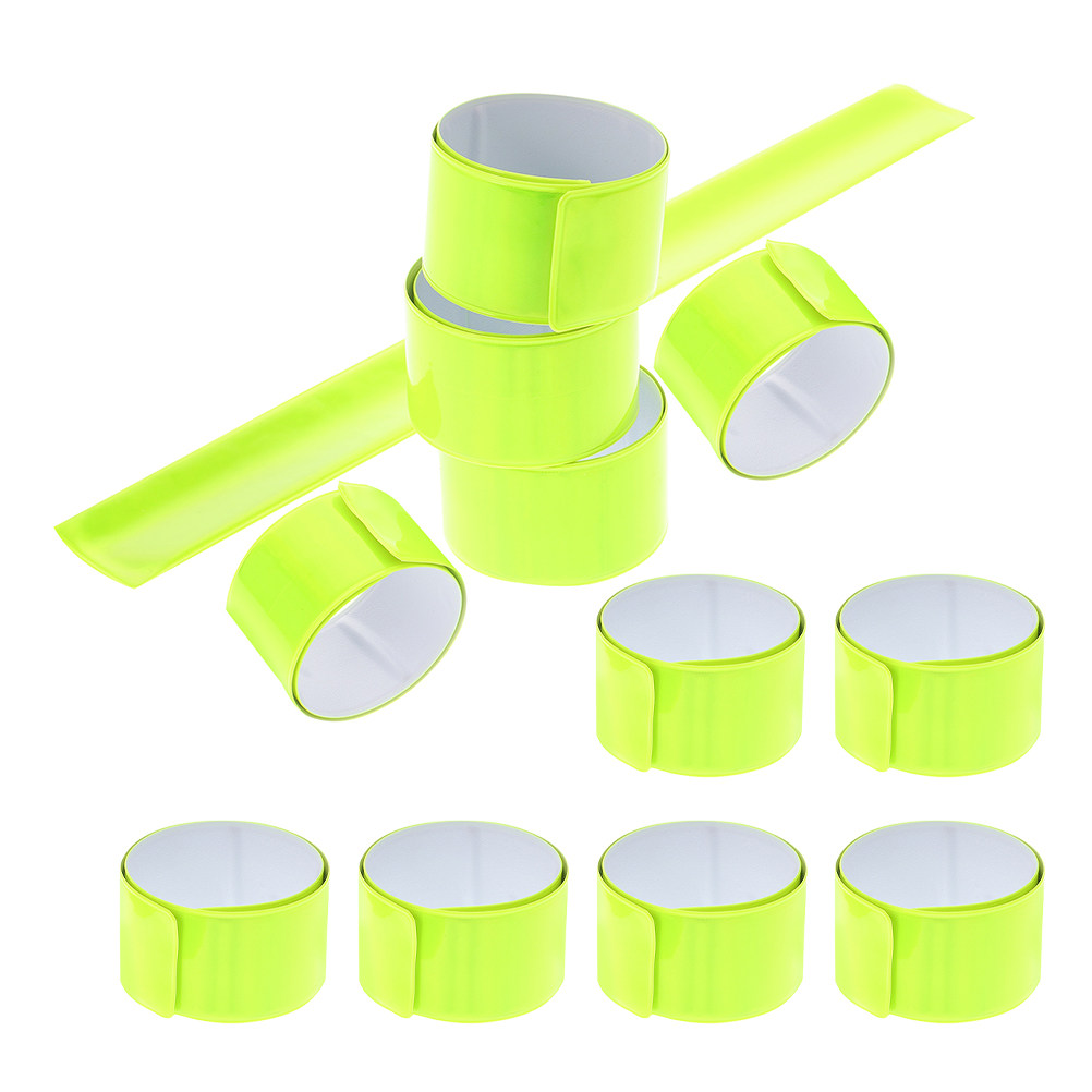 12Pcs Reflective Slap Bracelet - Running Gear Night ulasan dan harga