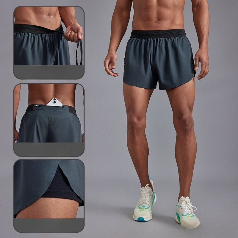 Men Seamless Quick Dry 3 Inch  - Running Gear Trail ulasan dan harga