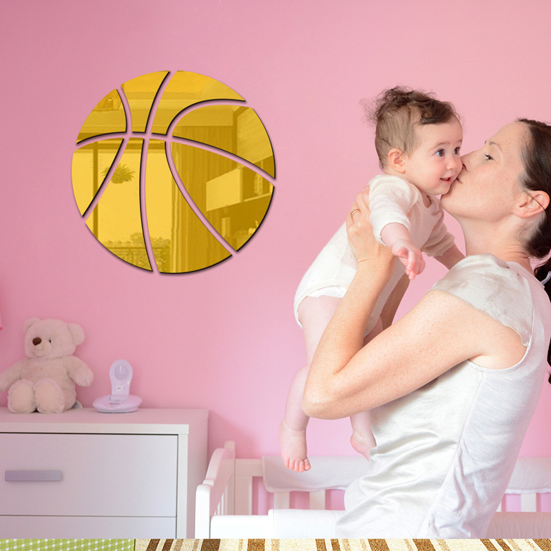 Basketball Mirror Wall Sticker - Blister Plaster Sport ulasan dan harga