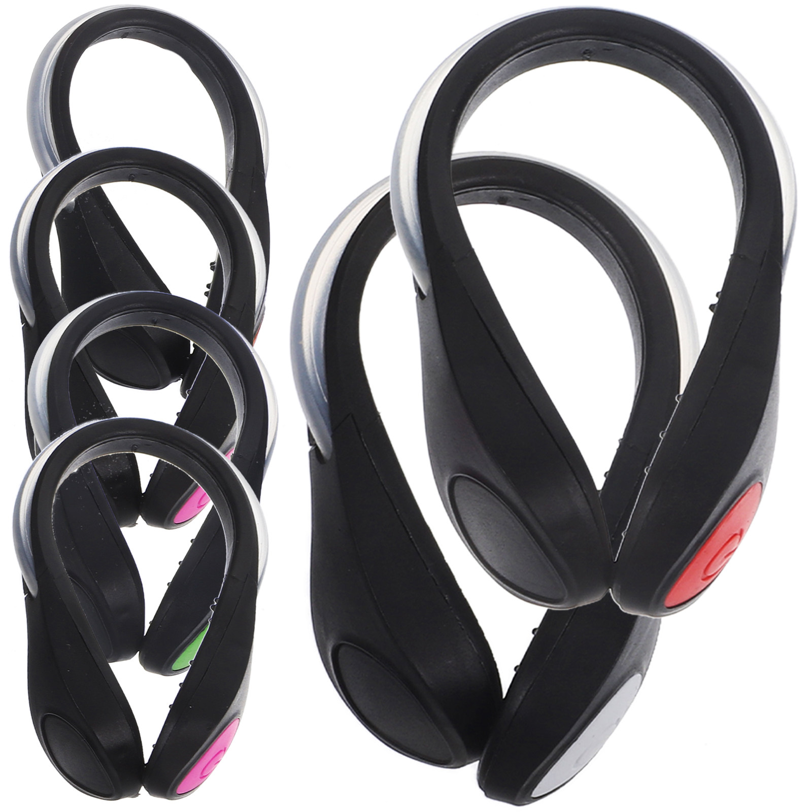 6Pcs LED Shoe Clip Lights Gear - Running Gear Night ulasan dan harga